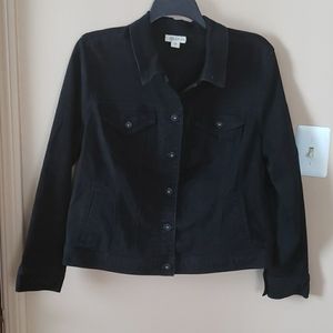 STYLE & CO Black denim jacket